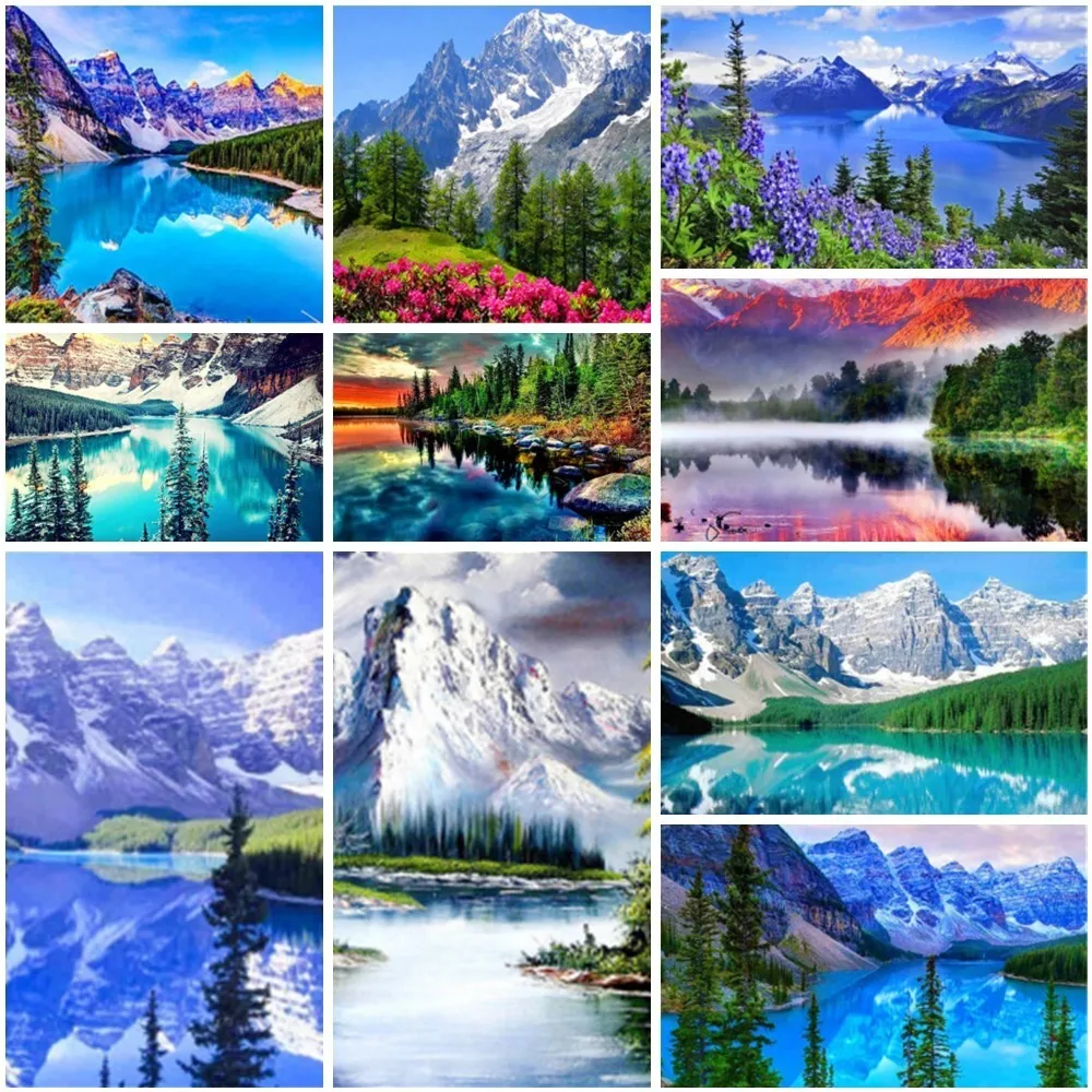 Landscape Nature Paint Number Paintings 20x30 Drawing Arts And Crafts For Adults Home Decoration Mother's Gift HOT