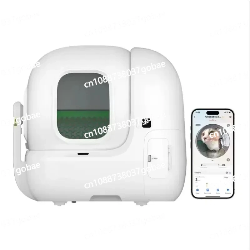 

Self Cleaning Cat Box with AI-Camera, Semi-Automatic Bag Sealing,Triple Odor Control