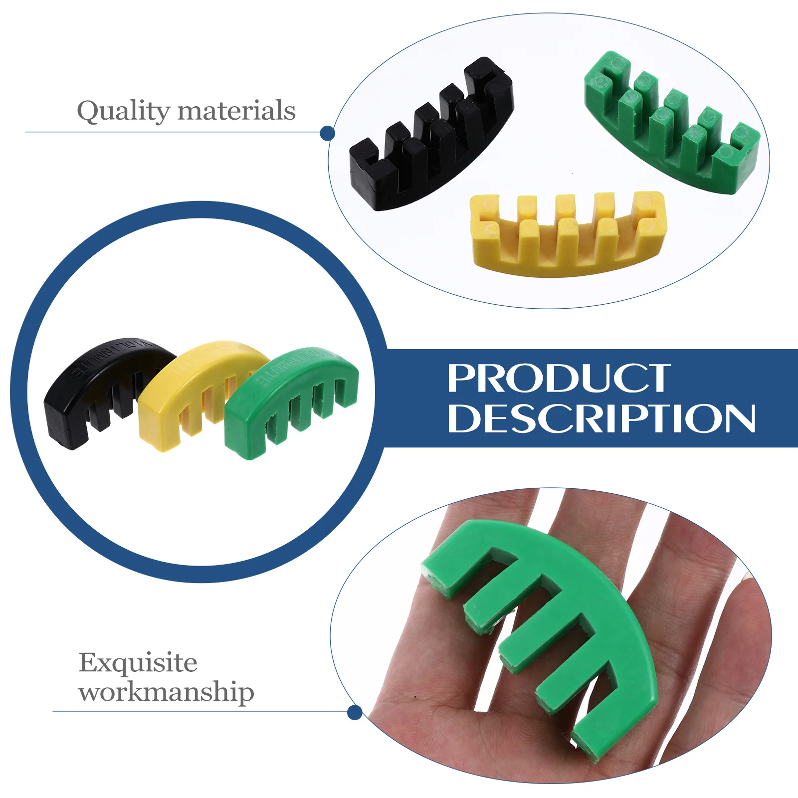 

3pcs Practice Mute Rubber For Violin Volume Control No Scratch Durable Mute Fiddle Violin Accessory Instrument Parts