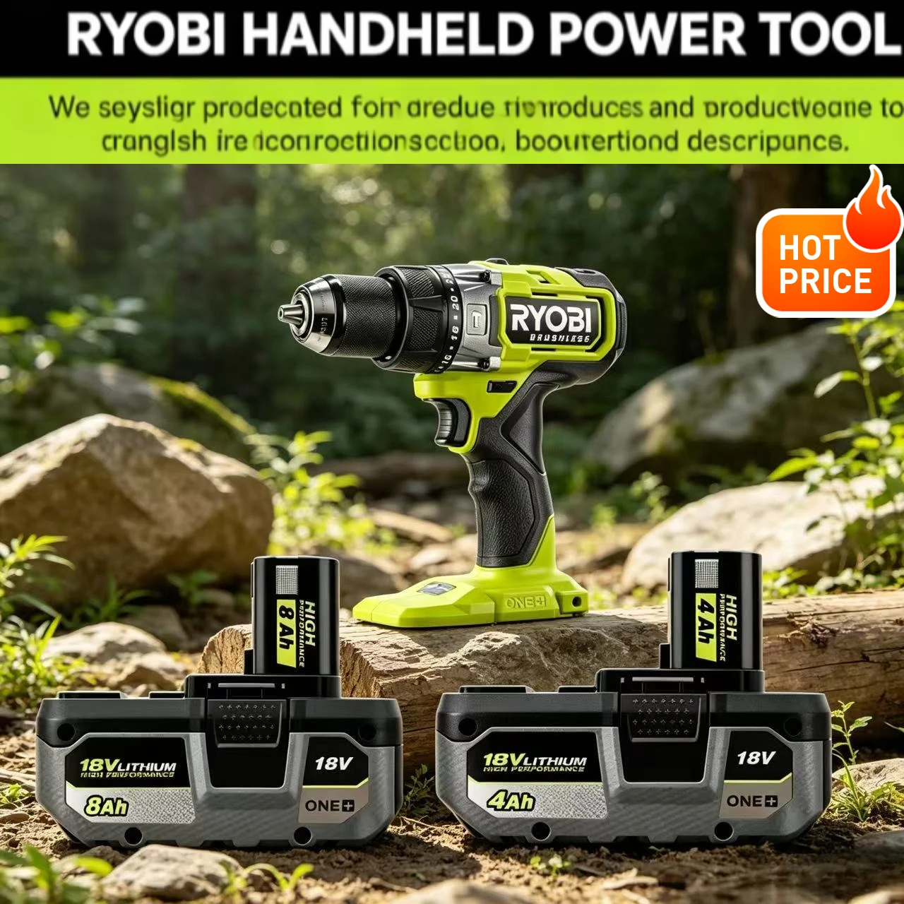 

100% Authentic RYOBI One+P108 18V Li-ion Battery , Same original power delivery, Easy direct swap for worn tool batteries
