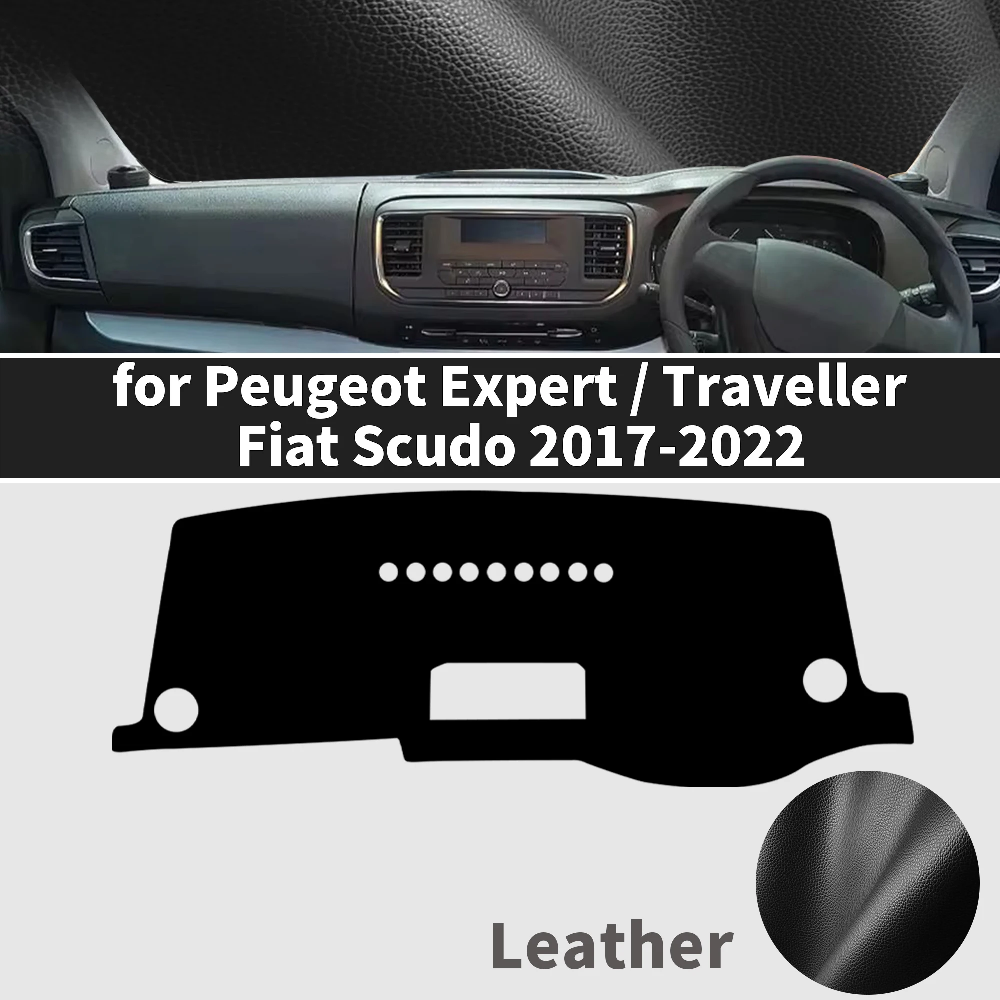 for Peugeot Expert Traveller 2017-2022 Fiat Scudo Dashboard Cover Mat Sunshade Anti‑Slip Dash Carpet Protector Interior Parts