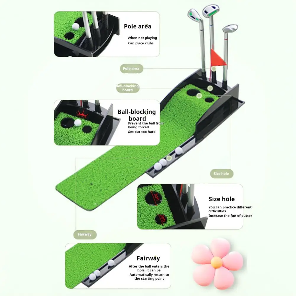 Golf Putting Trainer Recyclable Barrel Pen Desktop Golf Putting Set for Men Mini Golf Clubs Putter Trainer with Putting for Dad