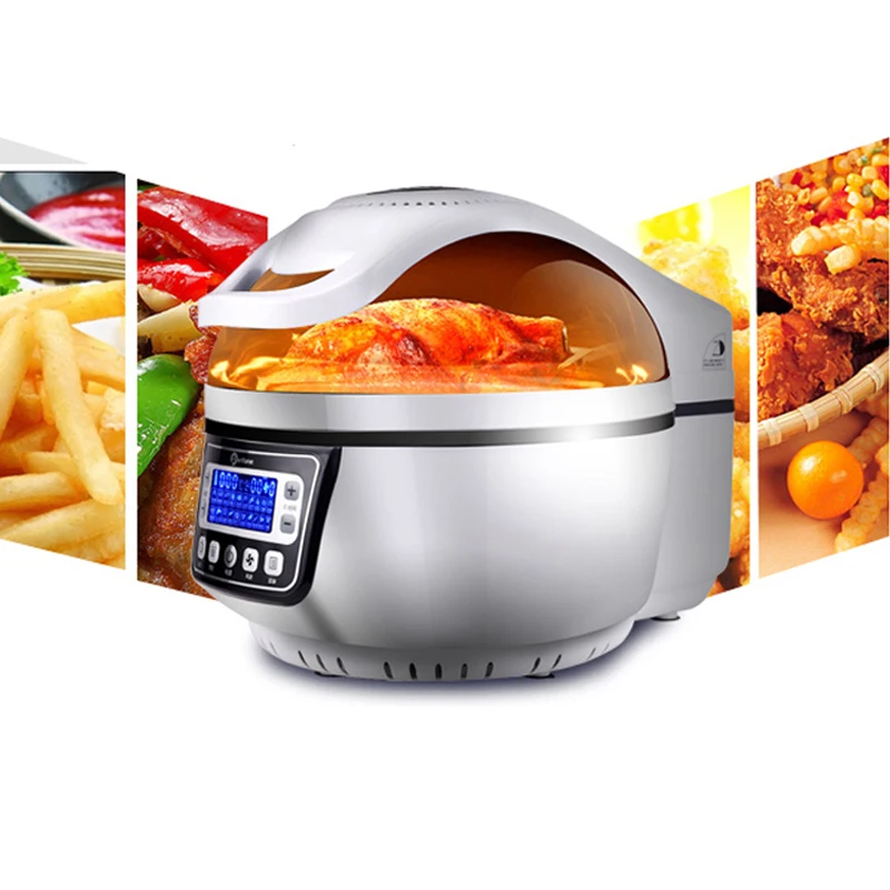 10L Intelligent Electric Frying Pan Multi-functional Home Oven Large Capacity Air Fryer Oil-free Frying Machine Cookware