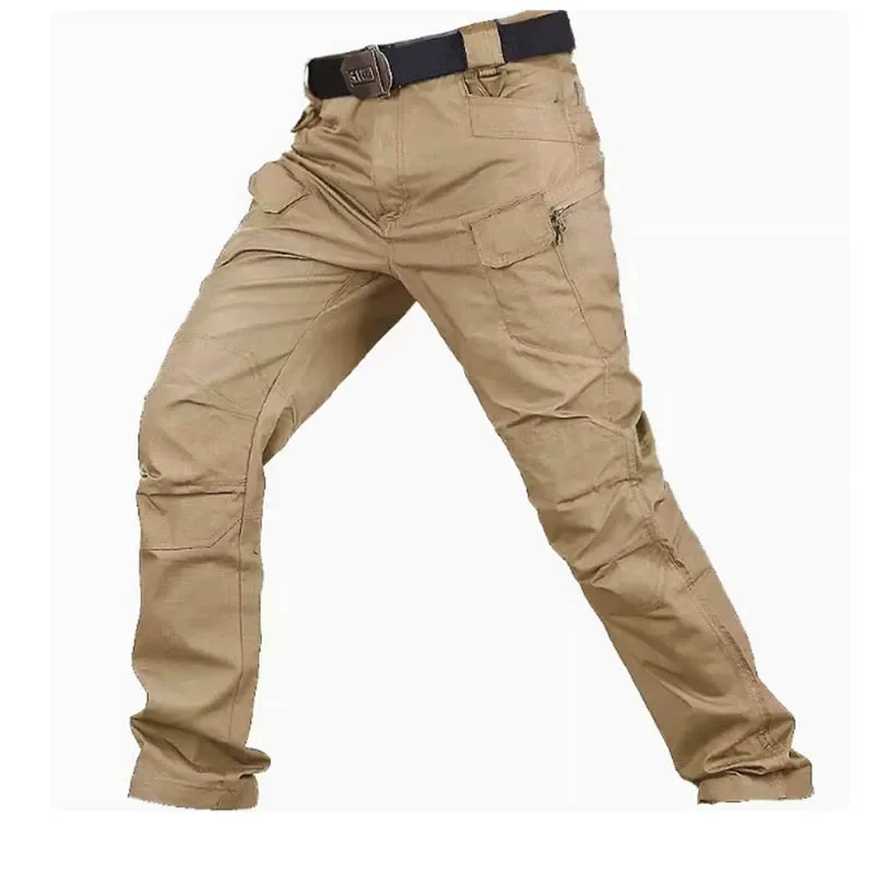 Functional fishing workwear pants for men  autumn and winter hiking and sports casual pants  adjustable ankle binding pants  out