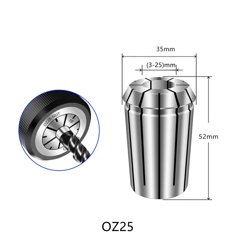 

OZ25 series Collect hold chuck with standard collet for cnc milling lathe tool Engraving machin