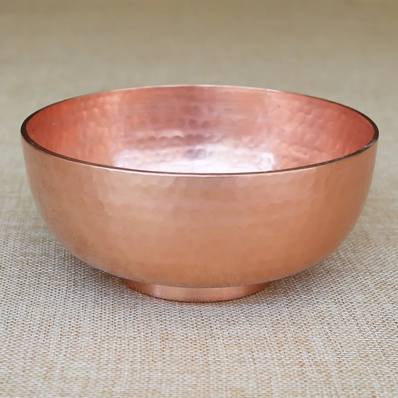 

Pure handmade purple red copper tableware, purple copper thickened bowl