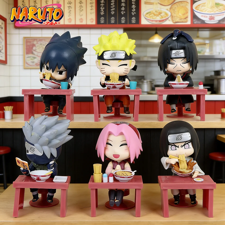 

В наличии, горячая распродажа: 2026 Bandai Naruto Breeze Ramen Lamian Noodles Theme Blind Box, коллекционная фигурка, подарок, модель Наруто Саске, игрушки