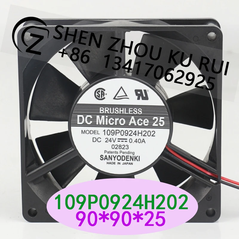 

Оригинальный вентилятор Sanyo 24V 0.40A 9025 для частотного регулирования, осевой, двухпроводной, 109P0924H202, охлаждающий