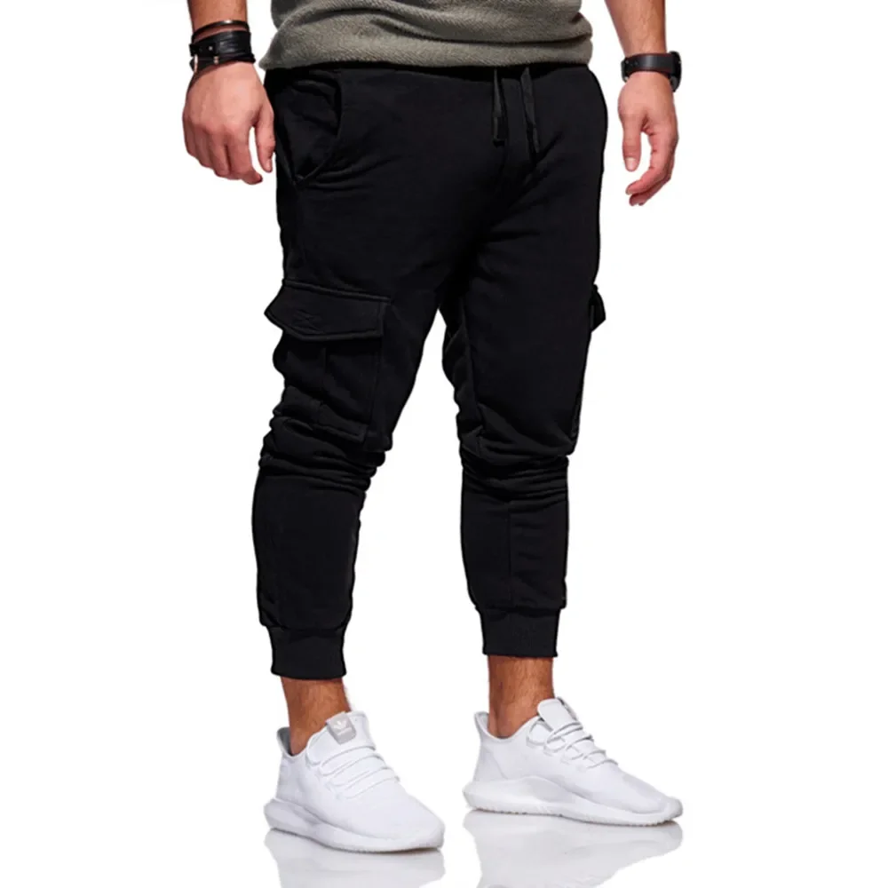 Men Casual Tracksuit Loose Sport Fit Jogging Joggers Sweat Cargo Pants Trousers Plus Size M-3XL