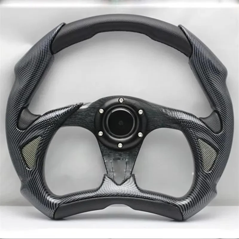 

Suitable for Sports Car Universal Steering Wheels Interior Parts Car Modified Semicircle 14 Inch Steering Wheel Modified