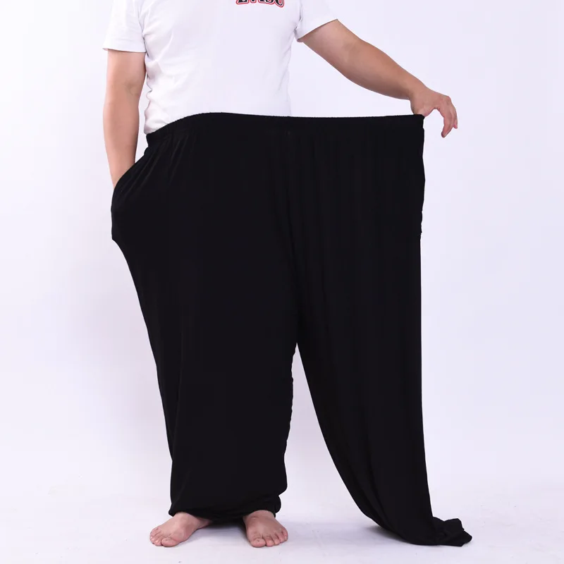 Men\'s big pants 260KG plus size 15XL 16XL loose stretch large size 66 60 62 summer casual pants black 50 52 54 56 58