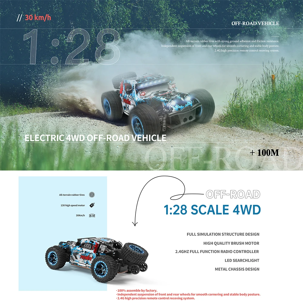 WLtoys 1:28 284161 284131 284010 RC 30 km/h 2.4G zdalnie sterowany 4WD samochód typu Off-Drift uliczny zabawki na prezent dla dzieci oryginalne