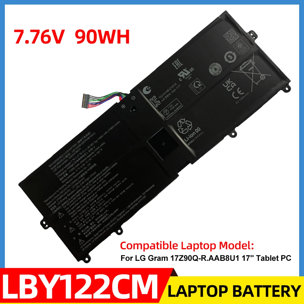 

New LBY122CM 7.76V 11600mAh 90WH Laptop Battery For LG Gram 16Z90R 17Z90Q