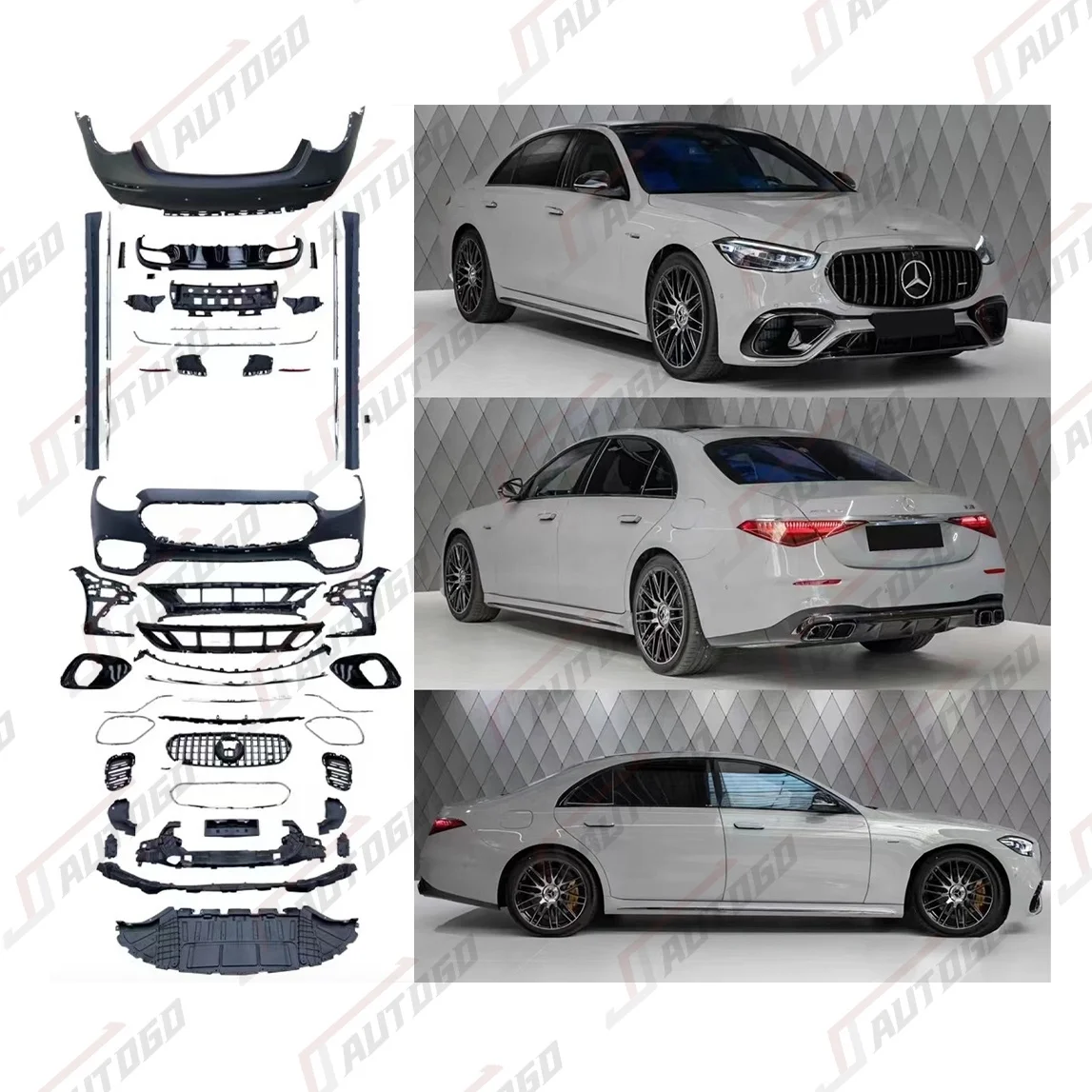 

Sport Racing S63 Style Factory Hot Sale Body Kit для Benz S Class W223 S320 S350 S400 S450 S500 2021 2022 2023 2024 2025 Бампер