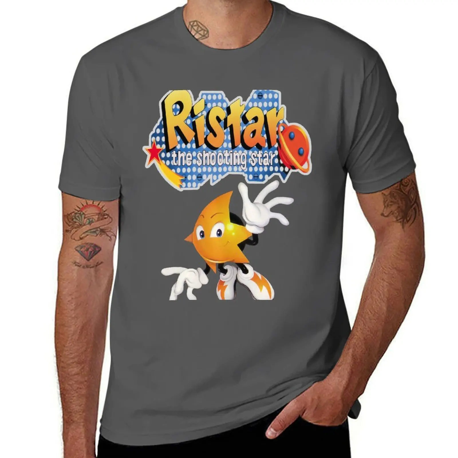 

Ristar - The Shooting Star T-Shirt Casual Soft Cotton Short Sleeve Tee