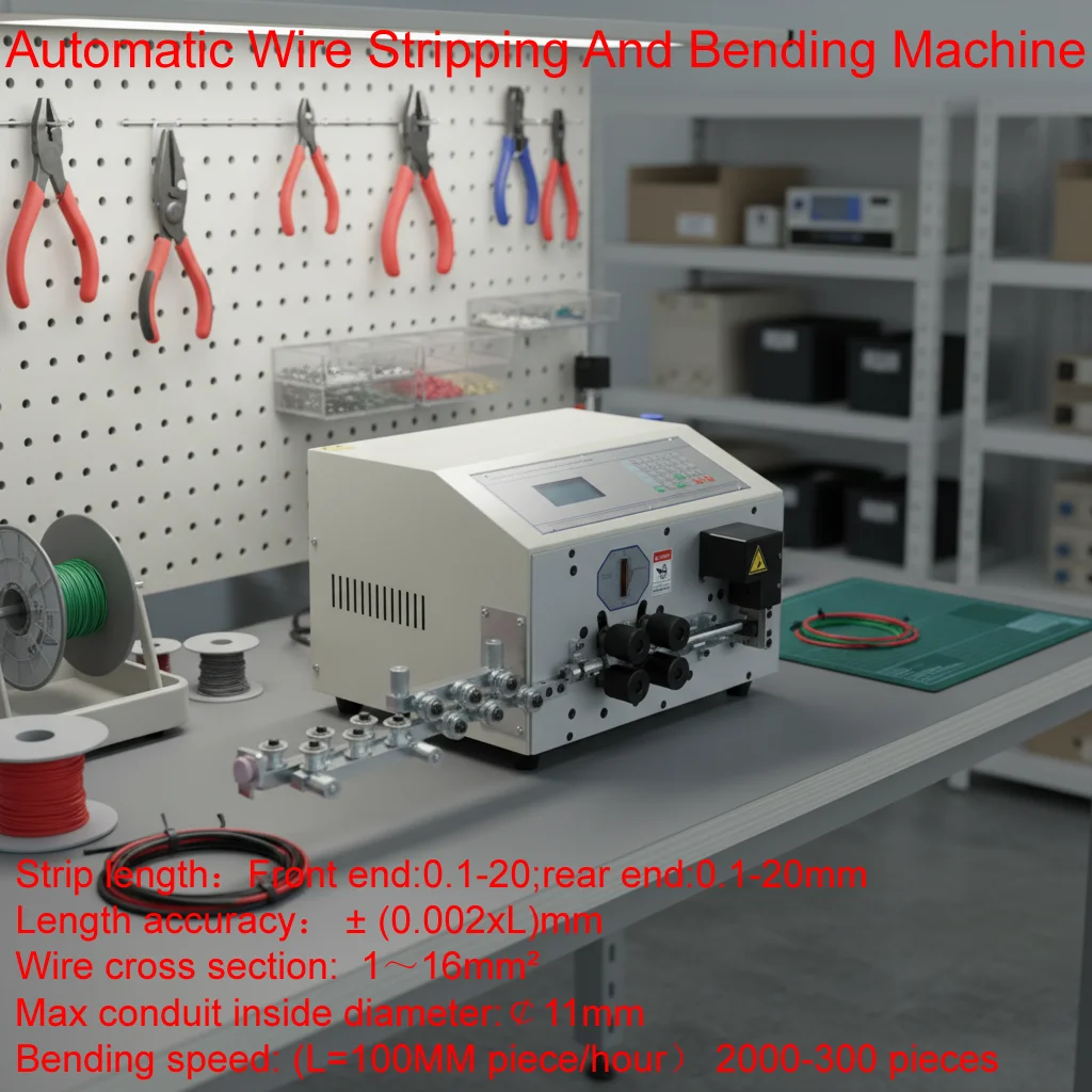 SWT508-ZW16 4-Roller Computer Automatic Wire Stripping And Bending Machine for 1-16mm2 AWG17-AWG5 Metal Striping