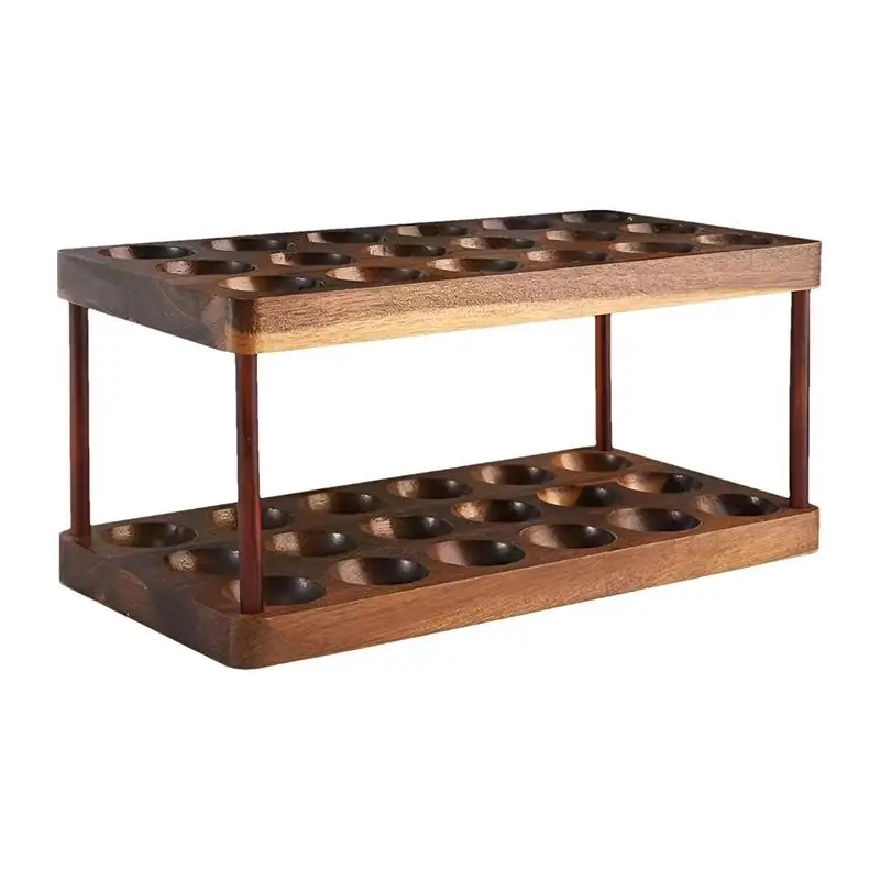 

2 Tier Egg Storage Rack Holder Large Capacity Container Organizer Rolldown Space Saving Egg Tray Basket Egg Kitchen Container