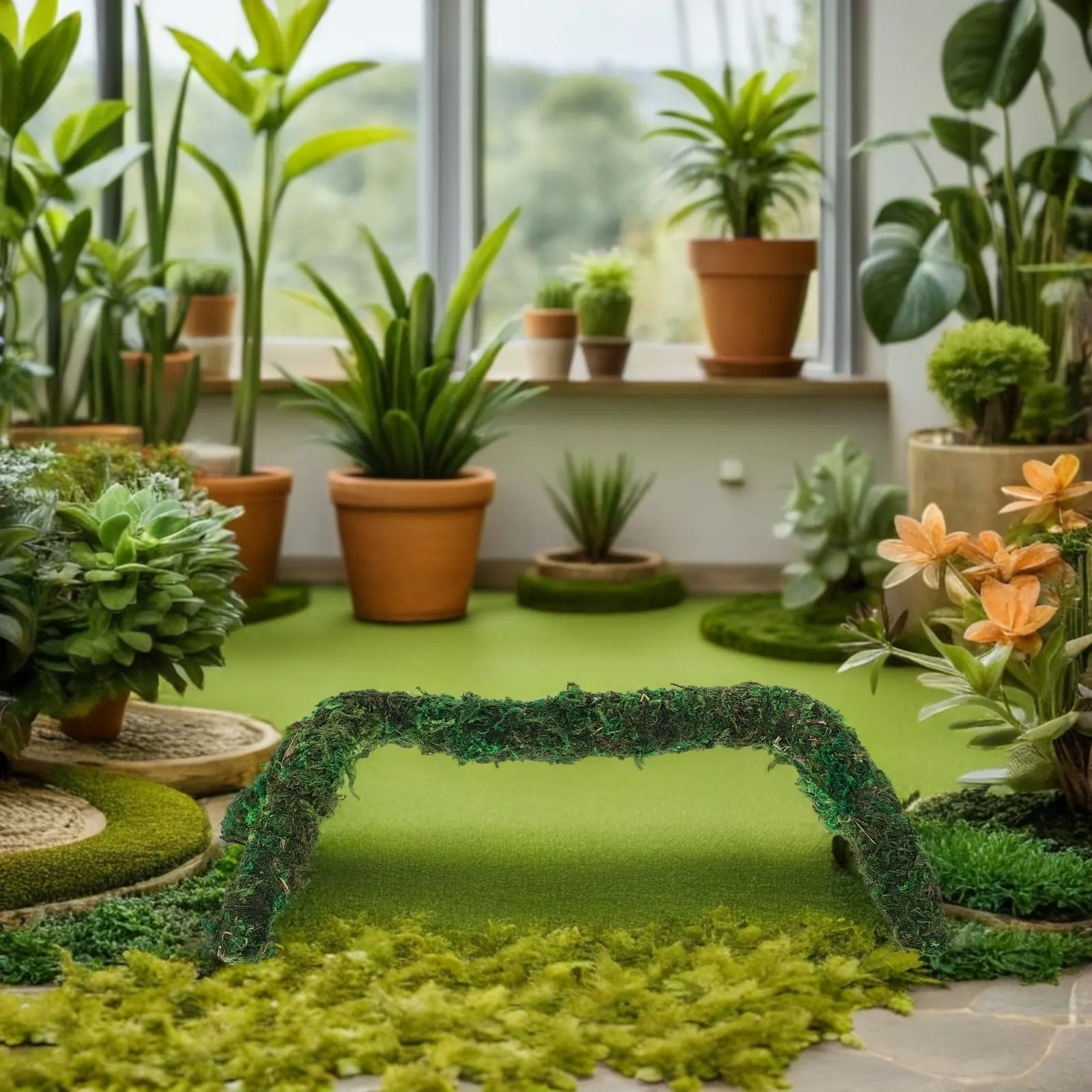 2Pcs Bendable Moss Pole Flexible Adjustable Climbing Plant Support for Monstera Pothos Indoor Vines Moss Sculpture