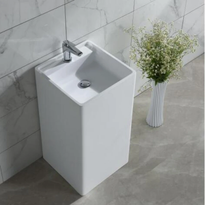 solid surface Bathroom Sink Freestanding Hand Wash Basin With Good Price