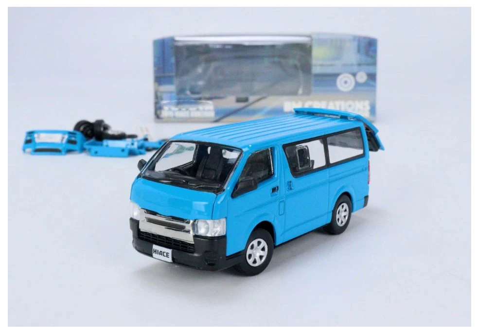 BM Creations 1:64 2015 Hiace KDH200V Diecast Alloy Toy Cars Simulation Model For Collection gift