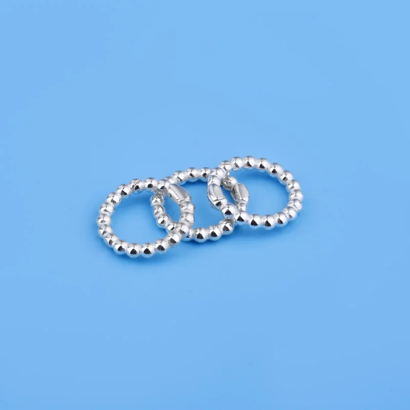 S925 sterling silver bead spring lock ring buckle necklace bracelet buckle accessory material pack