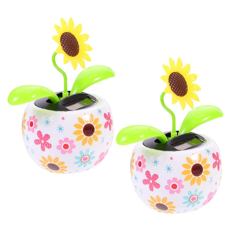 Sunflower Solar Dancing Flower Solar Toys Solar Powered Swinging Animated Dancer Toy Office Desk Car Decoration For Car Durable