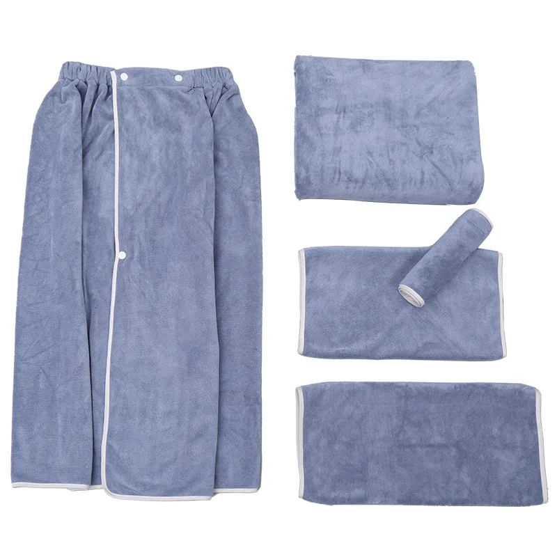Headband Bathrobe Massage Bed Cover and Facial Towel Pack Luxury Beauty Salon Towel Set Bath Towel