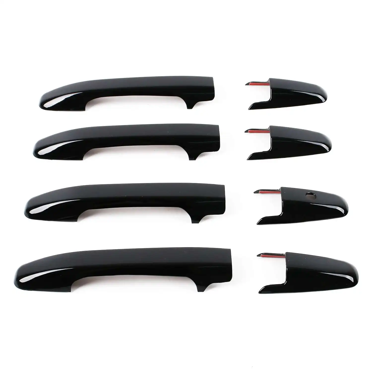 

Glossy Black Side Door Handle Lid Frame Protect Cover Trim For 2006-2011 Honda Civic/Pilot Sedan 4-Door Exterior Parts 8pcs Set