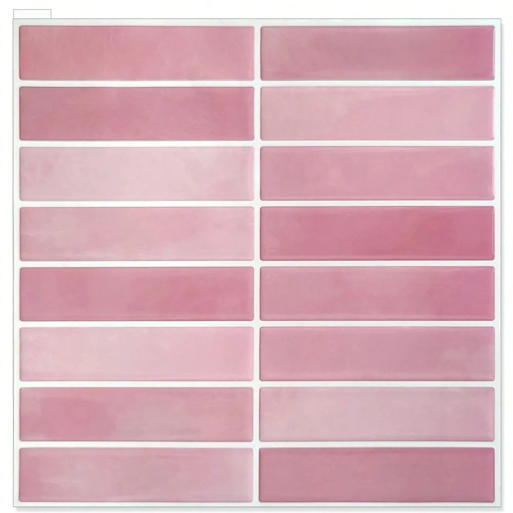 Durable Self Adhesive Tile Sticker PVC 2D Print Floor Film Oil Proof Water Proof Wall Decal For Kitchen