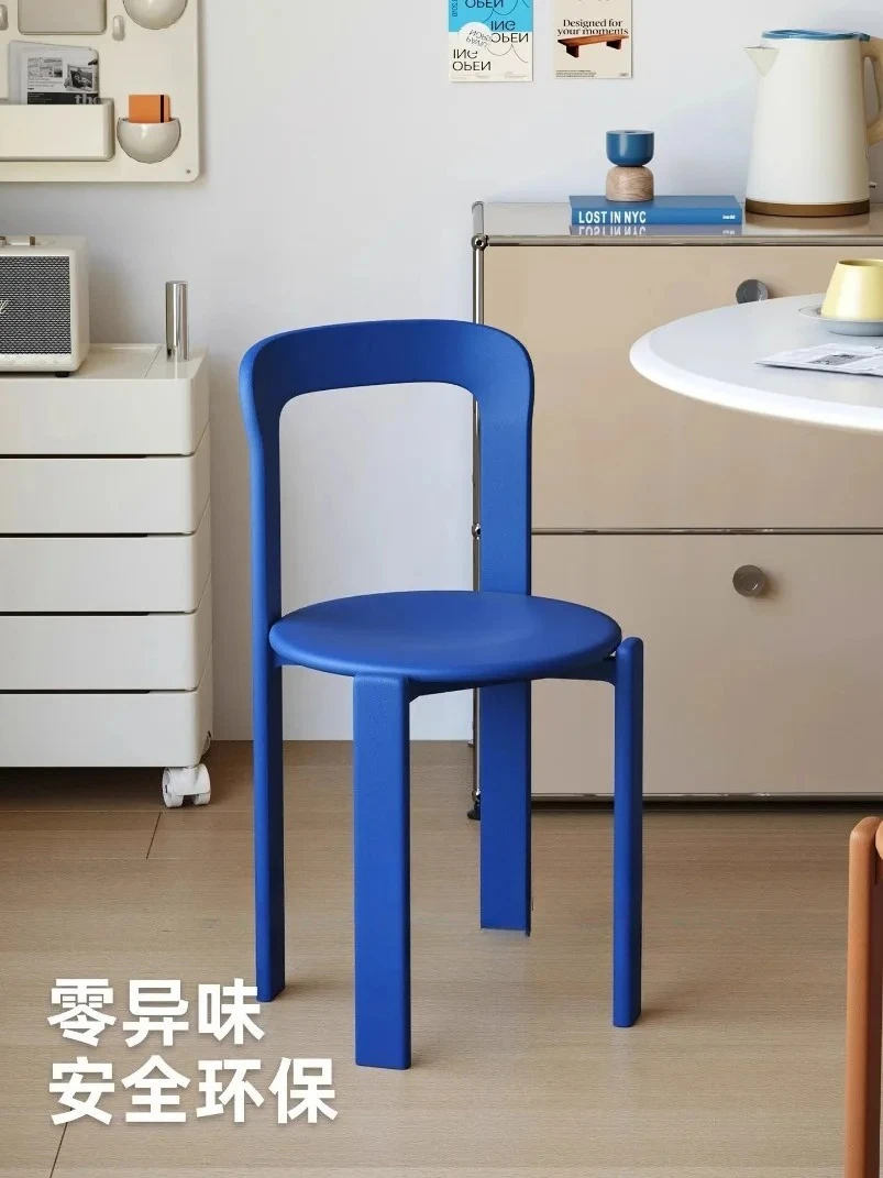 Minimalist Style Plastic Chair Household Thickened Back Chair Light Luxury Advanced Sense Dopamine Leisure Chair