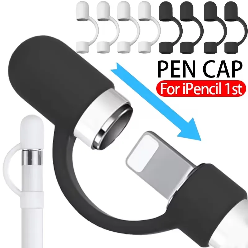 Replacement Pen Cap For iPad Pencil 1st Soft Silicone Protective Case Sleeve Anti Loss Caps Holder For iPencil Accessories