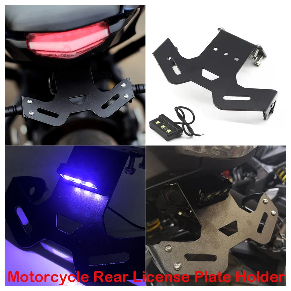 

Fits For Yamaha MT125 MT15 ABS MT-125 MT-15 2018-2024 Motorcycle License Plate Holder Tail Tidy Fender LED Replacement Bracket
