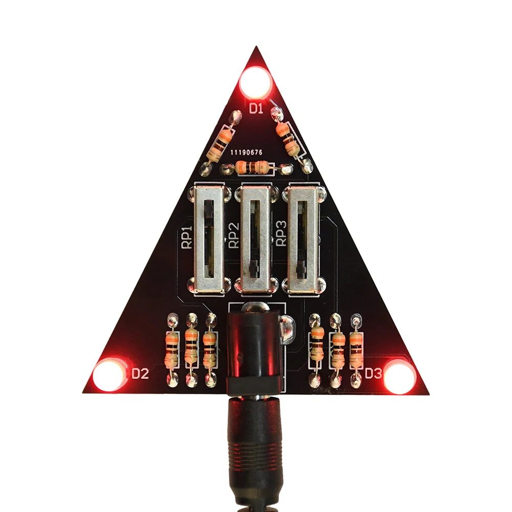 DC 5V RGB Light Dimmable Electronic DIY Kit RGB lamp sliding resistor adjusts light color brightness DIY Soldering Practice Kit