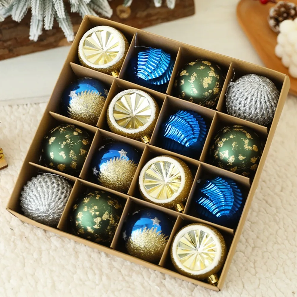

16Pcs Plastic Christmas Balls Set Small Holiday Decoration Hanging Balls Merry Christmas Decoration Christmas Tree Ornament