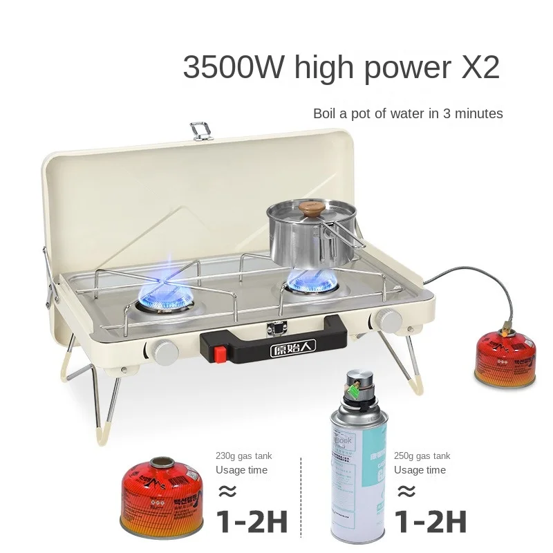 Butane Gas Outdoor Portable Gas Stove Cassette Camping Double End Stove Barbecue Cooking Utensils Tourist Goods Car Camping image 5
