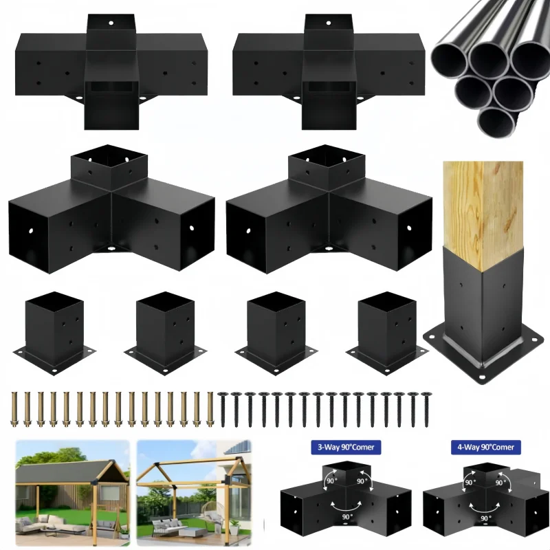 

1 комплект наклонных кронштейнов для беседки на крышу, настенное крепление с фурнитурой, аксессуарами для перголей, садов и металлическими наборами беседки для павильона