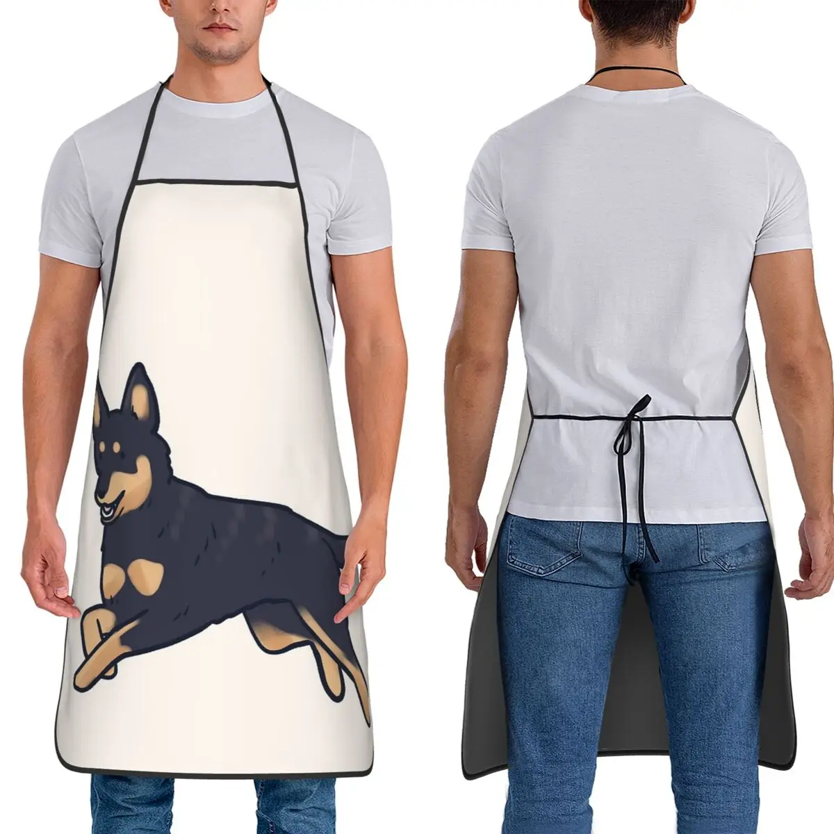 

Australian Kelpie Aprons Chef Cooking Baking Tablier Sleeveless Bib Kitchen Cleaning Pinafore for Women Men Gardening