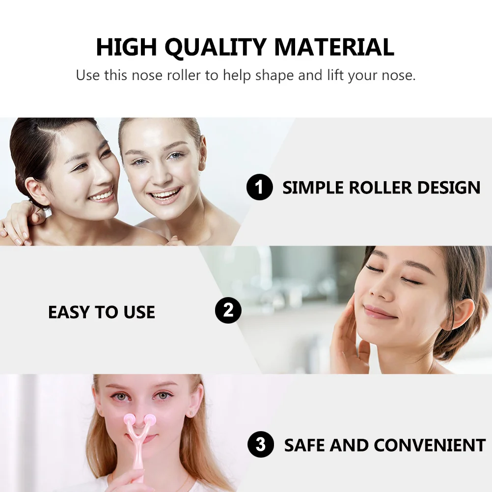 

2Pcs Nose Massage Roller Straightener Shaper Beauty Tool Lift Droopy Nose Correct Bumps Easy Use Wheel Stick Facial Beauty Tool
