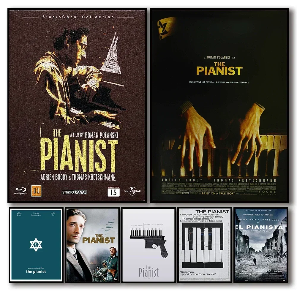 80s Movie The Pianist Aesthetic Home Room Decoration Wall Decor Poster Quality Art Bar Cafe Wall Art Posters Canvas Painting