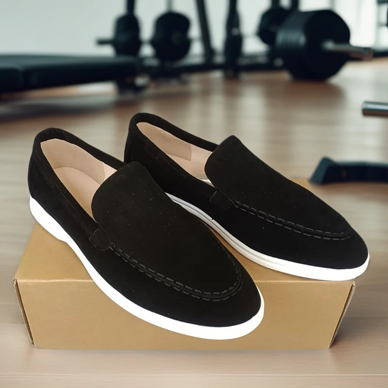 

Классические брендовые замшевые лоферы, мужская повседневная обувь, роскошные мужские дышащие туфли без шнуровки для вождения, мужские мокасины