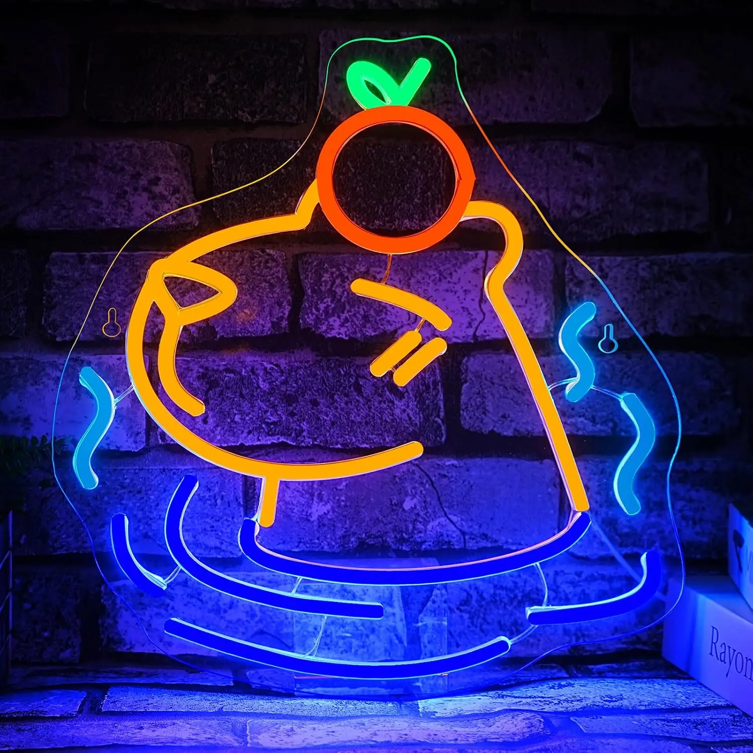 

Неоновая вывеска с капибарой для плавания с регулируемой яркостью, светодиодные вывески с милыми животными для декора стен, забавная неоновая вывеска с капибарой для спальни, игровой комнаты B