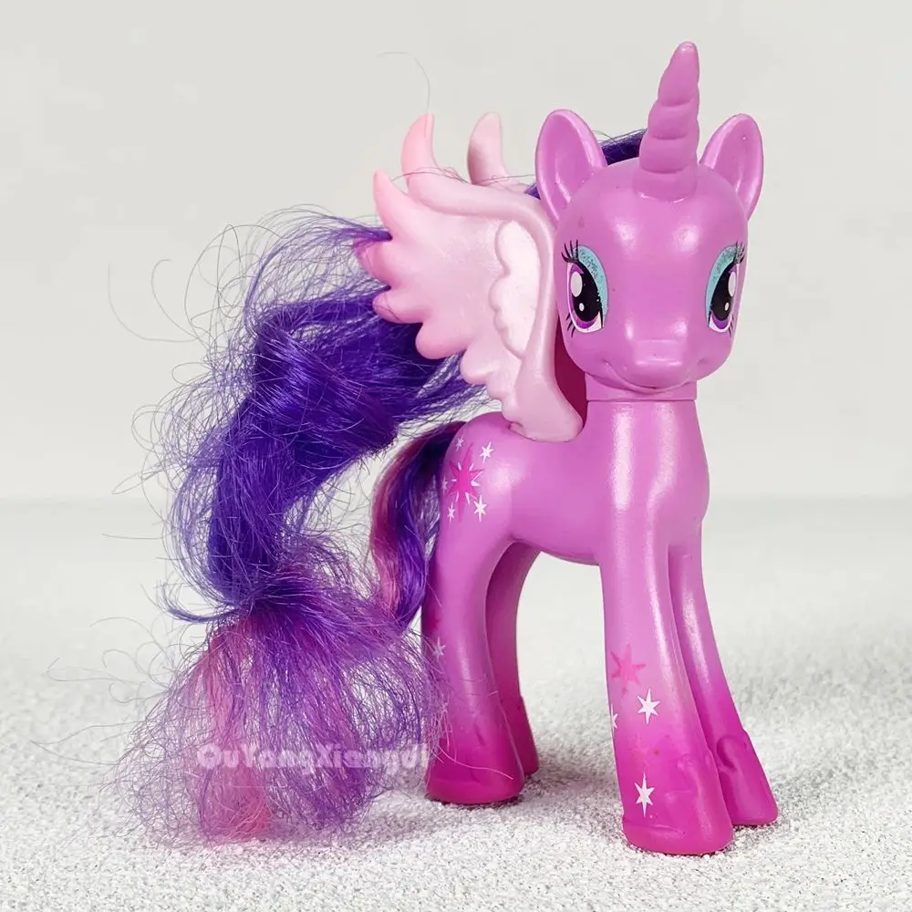 P11-035 Action Figures 10-13cm Little Cute Horse Model Doll Princess Twilight Sparkle Color hair Toys for Children