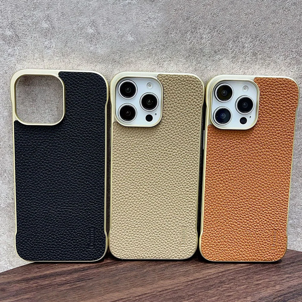 

Модный кожаный чехол MMT с узором личи для iPhone 16 Plus 15 14 Pro Max 13, магнитные чехлы в деловом стиле с половиной крышки на заднюю панель