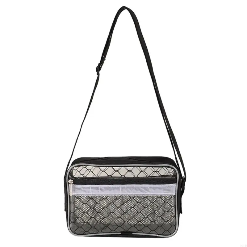 D0UD Anti-Static Clear PVC Bag Cleanroom Engineer Tool Computer Working Bags for Women Men Shoulder Crossbody