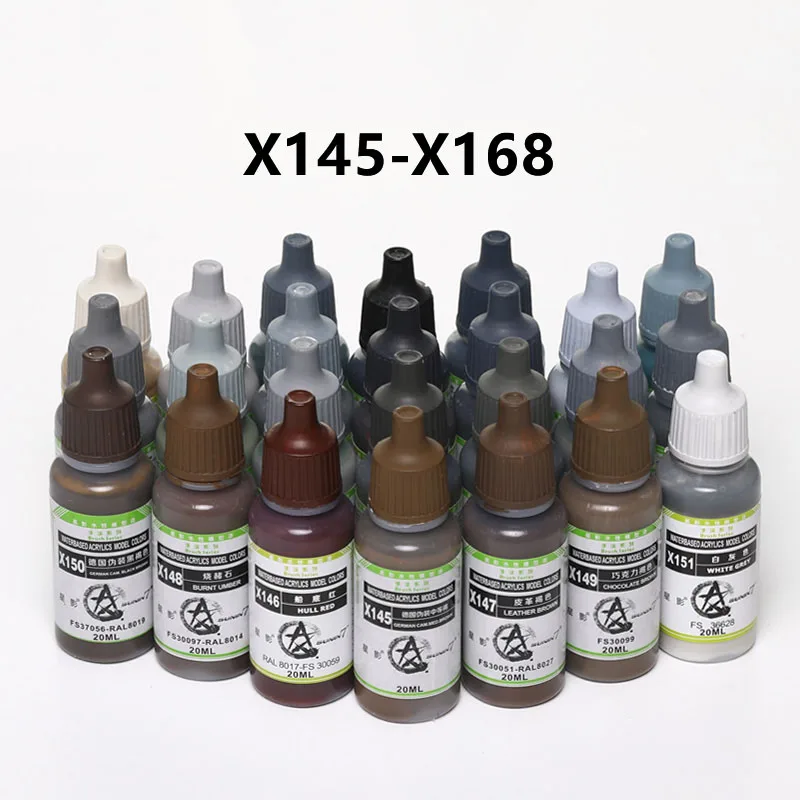 

20ml X145-X170 Craft Water Based Flat Acrylic Art Paint Coating For DIY Military Tank Ship Plane Soldier Model Kit Coloring Tool