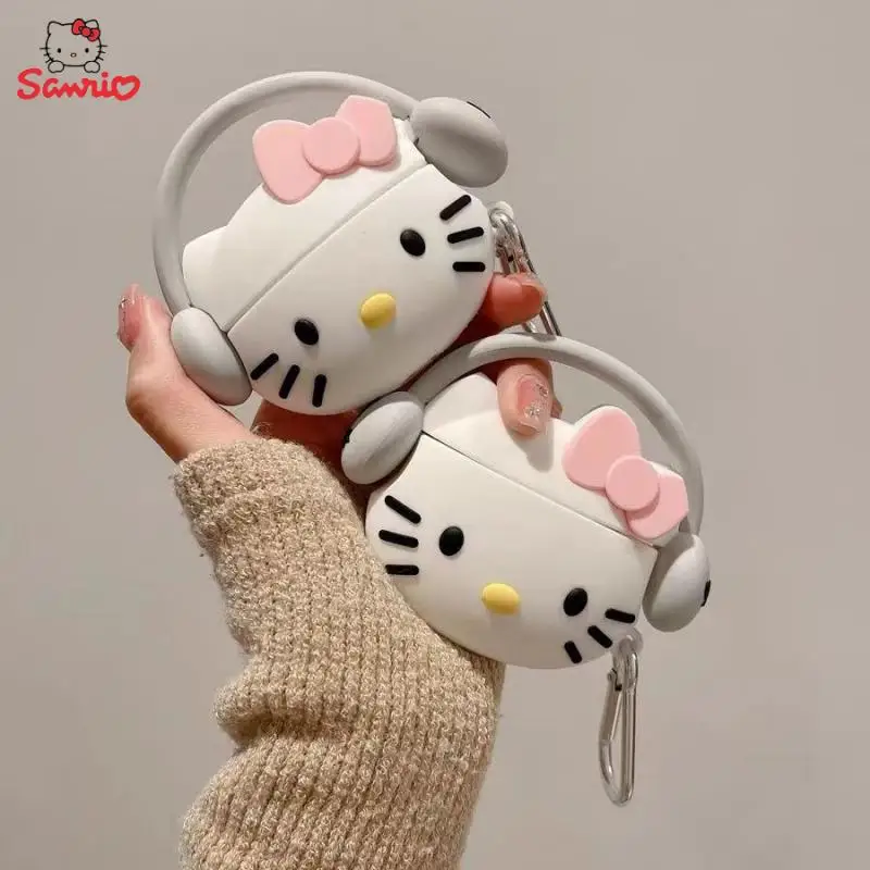 Sanrio Hello Kitty Earphone Protective Case Cute Girl For Airpods 1 2 3 Pro 2 Soft Kawaii Bluetooth Earphone Case Birthday Gift