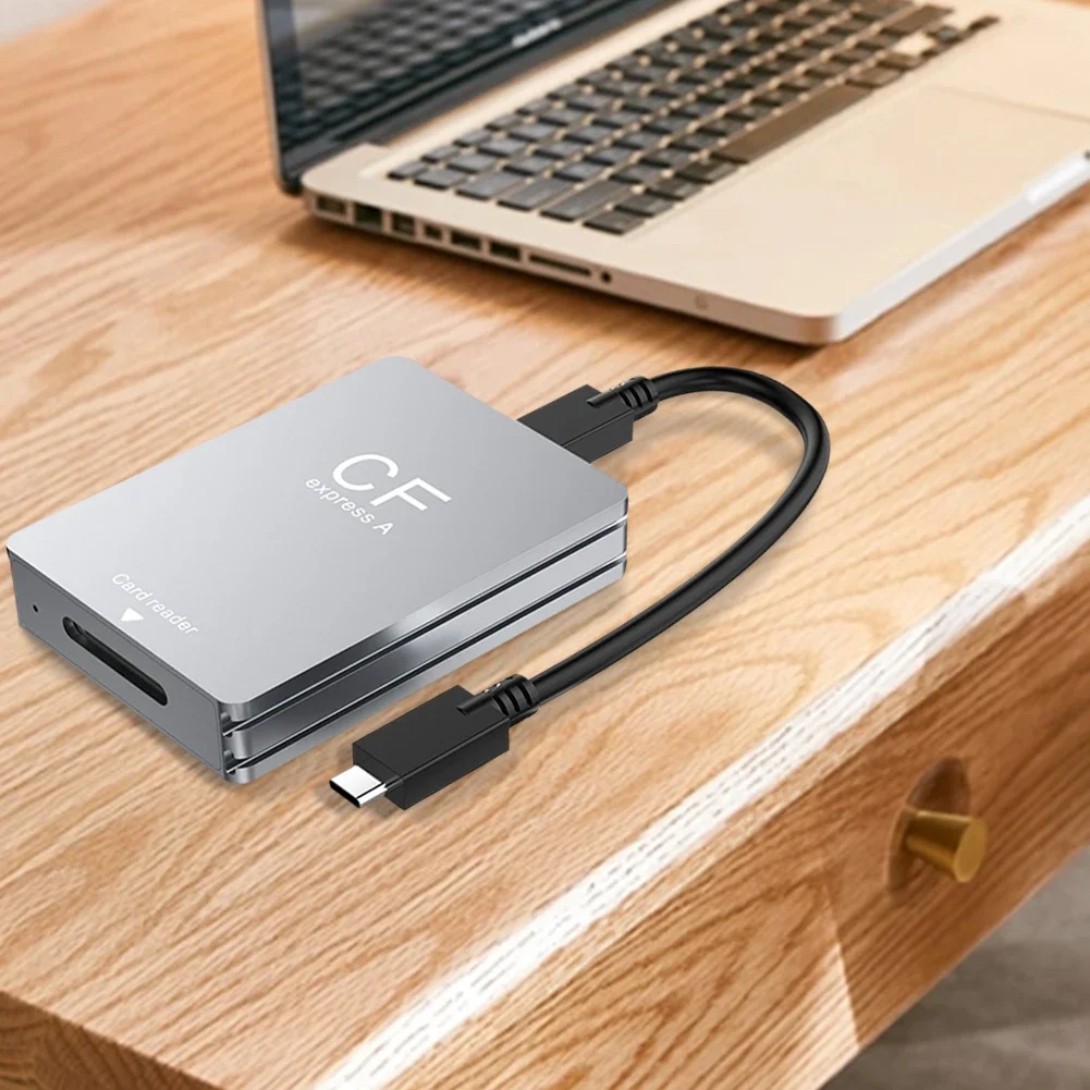 2 في 1 CFexpress نوع A قارئ بطاقات SD USB 3.2 10Gbps قارئ CF Express المحمول مع كابل USB C إلى USB C/USB A لـ SLR