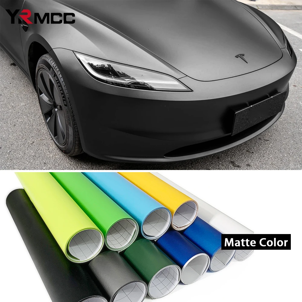 Matowa naklejka samochodowa winylowa wodoodporna folia winylowa Auto Styling zmiana koloru naklejki motocyklowe folie samoprzylepne do samochodów akcesoria