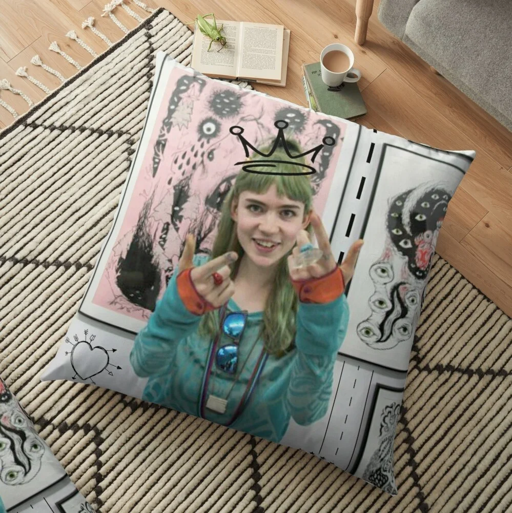 

Grimes /// Printed Pillowcase Sofa Car Soft Cushion Cover Case Home Decor Accessories