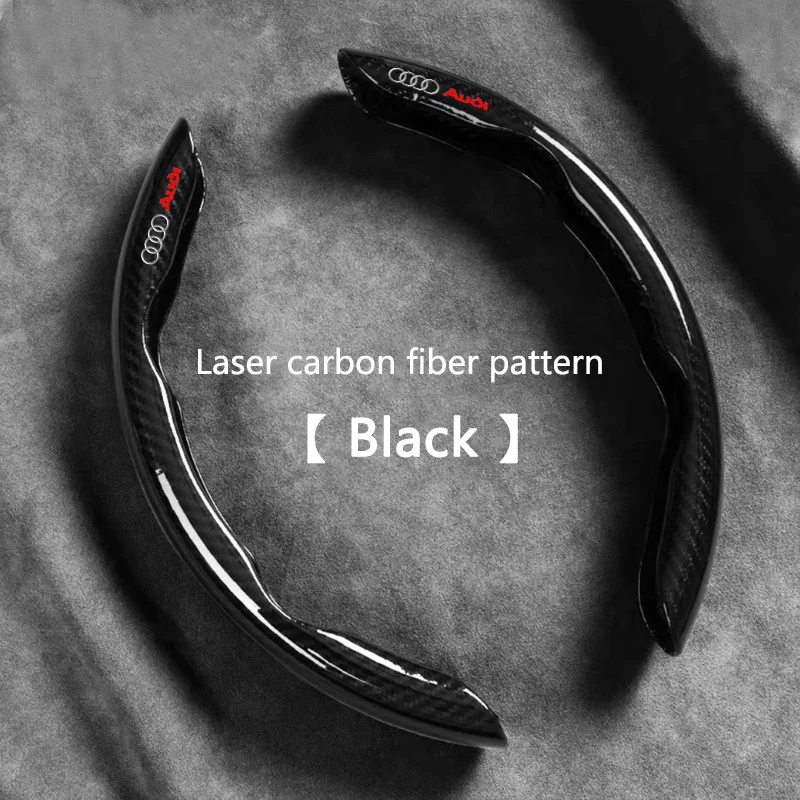 2PCS Non-Slip Carbon Fiber Car Steering Wheel Booster Cover For Audi SLine A4 B7 B8 B9 A3 8P 8V 8L A5 A6 C6 C5 C7 4F A1 A7 A8 view 4